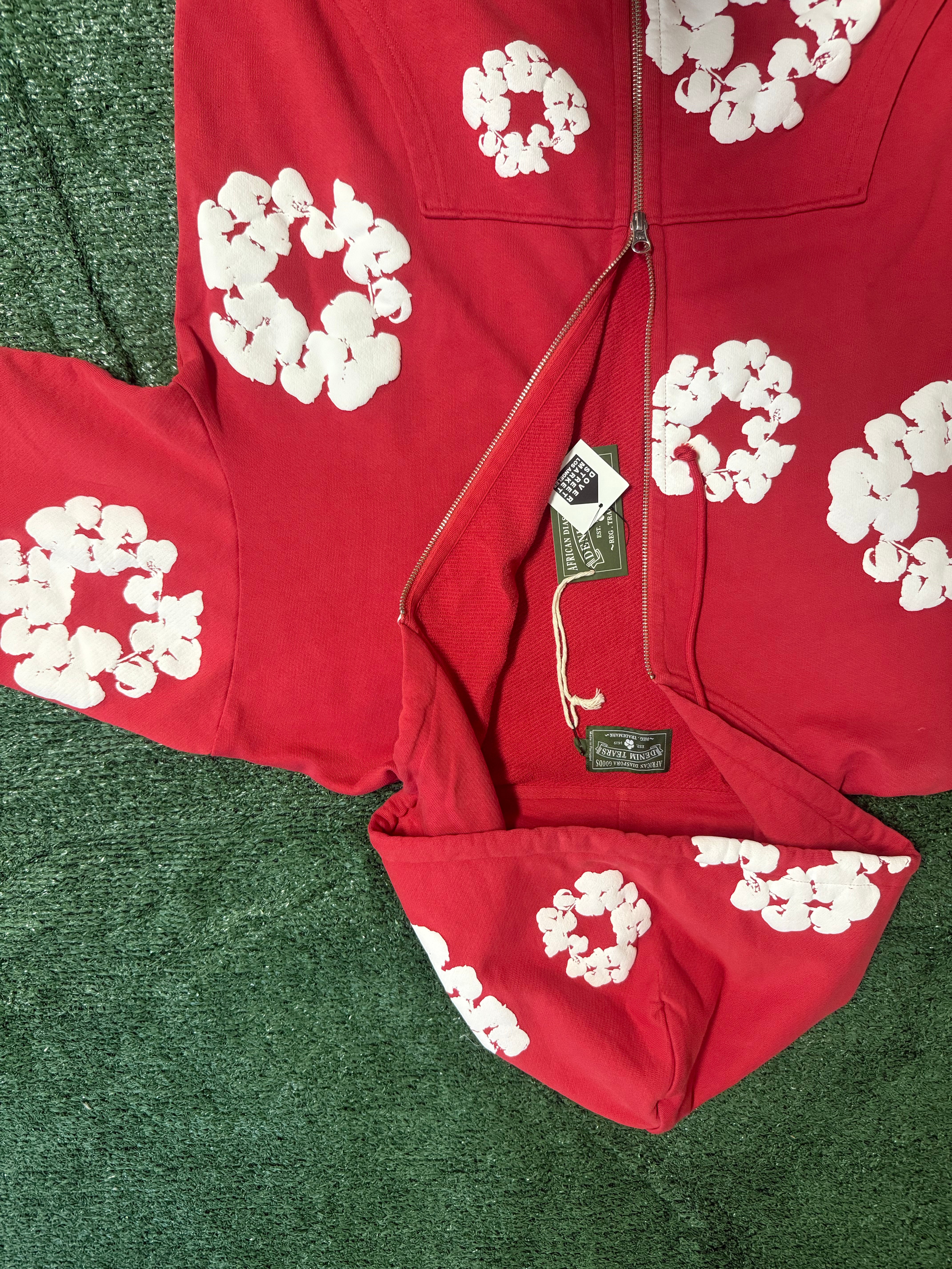 Denim Tears Red Zip Up
