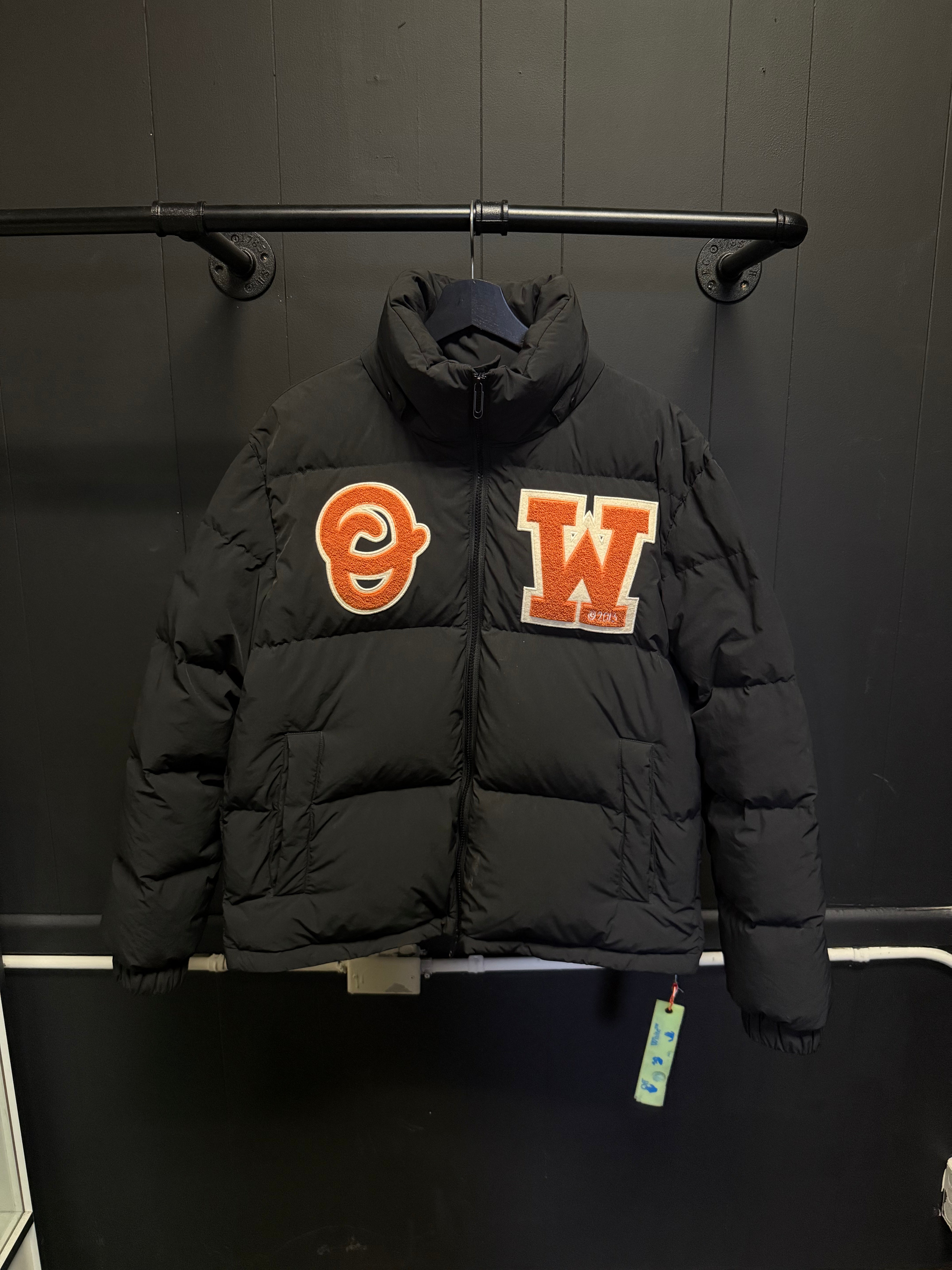 Off White Patch Puffer Coat