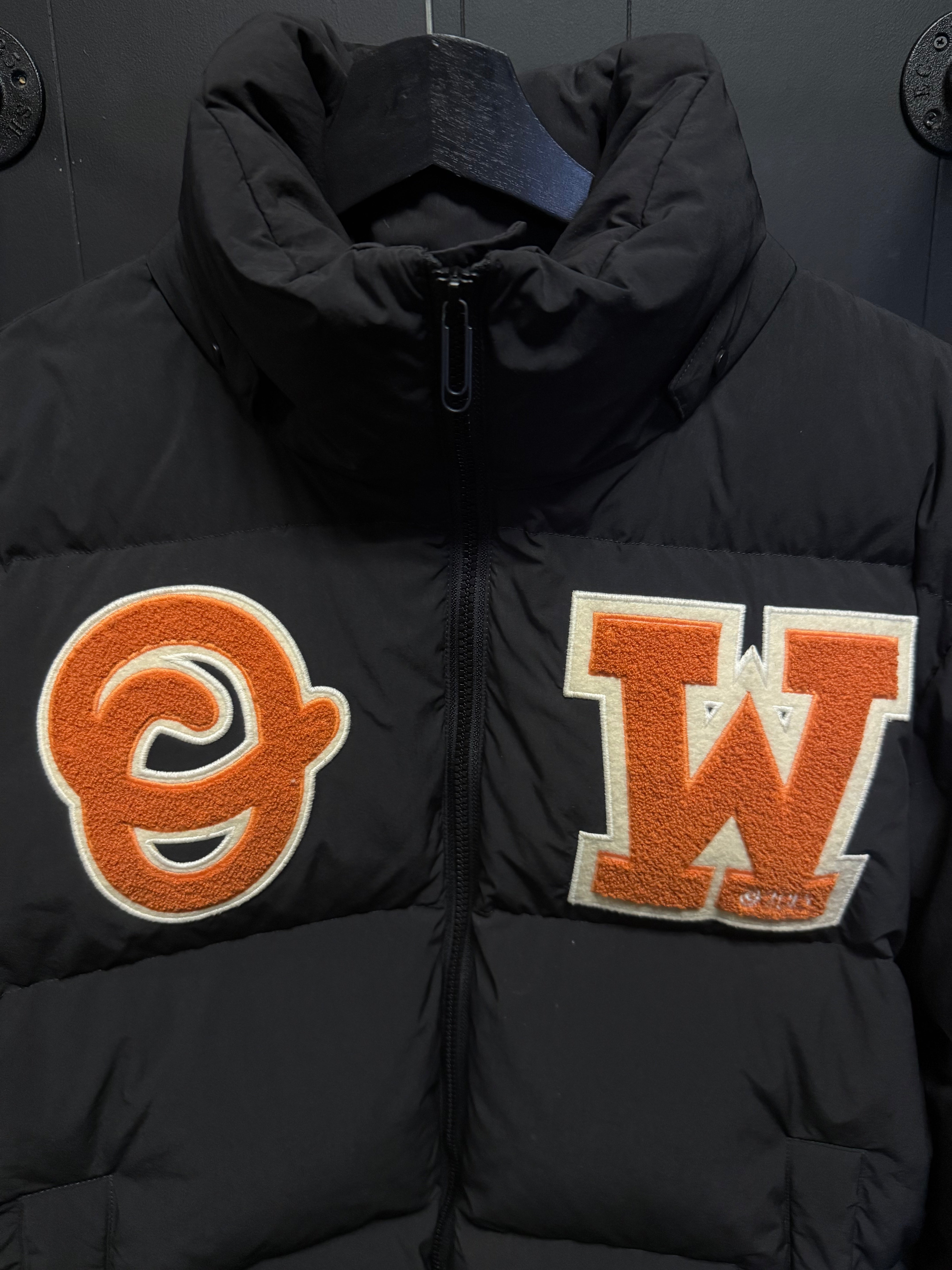 Off White Patch Puffer Coat