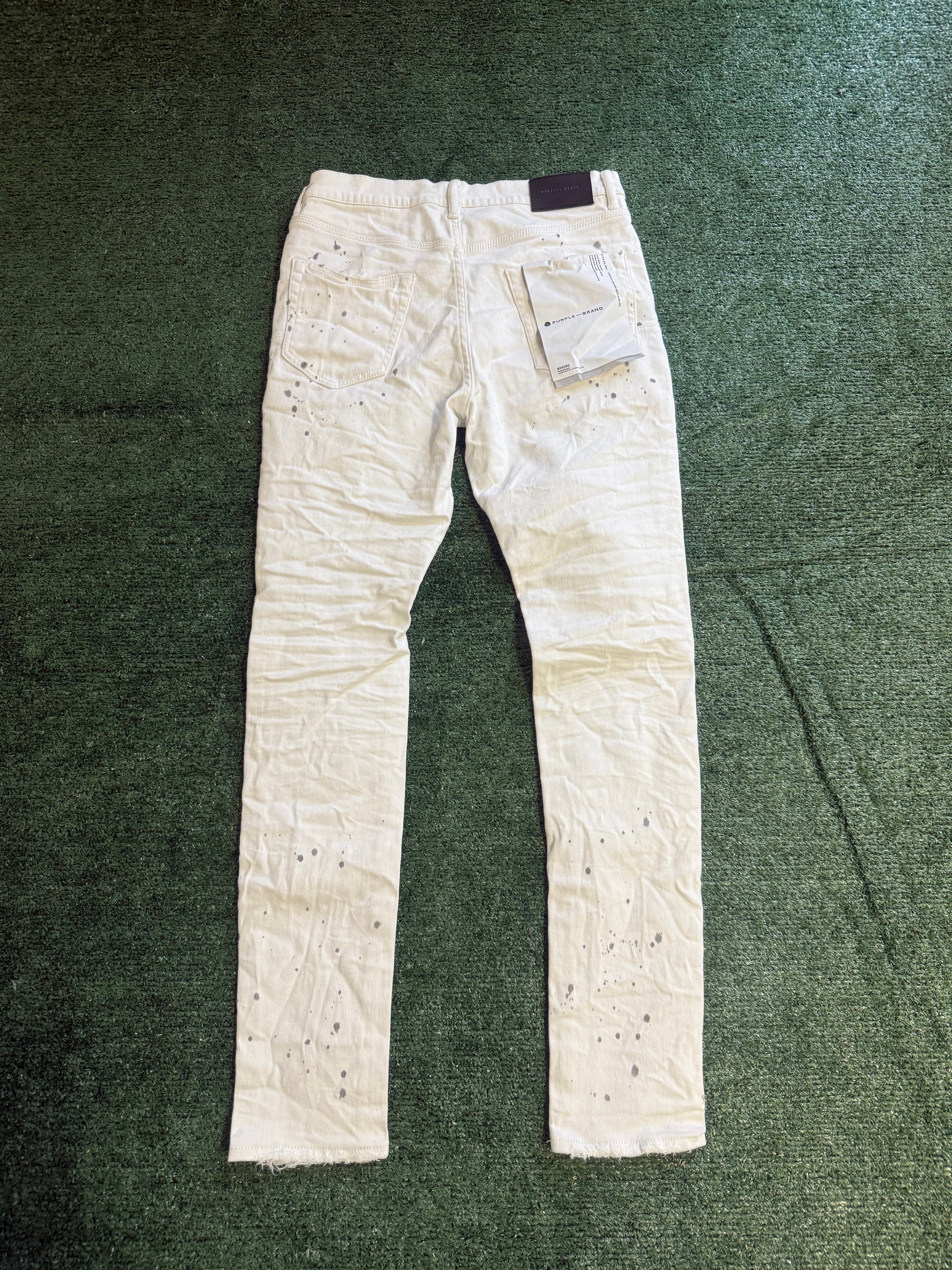 Purple Brand White Paint Splatter P001
