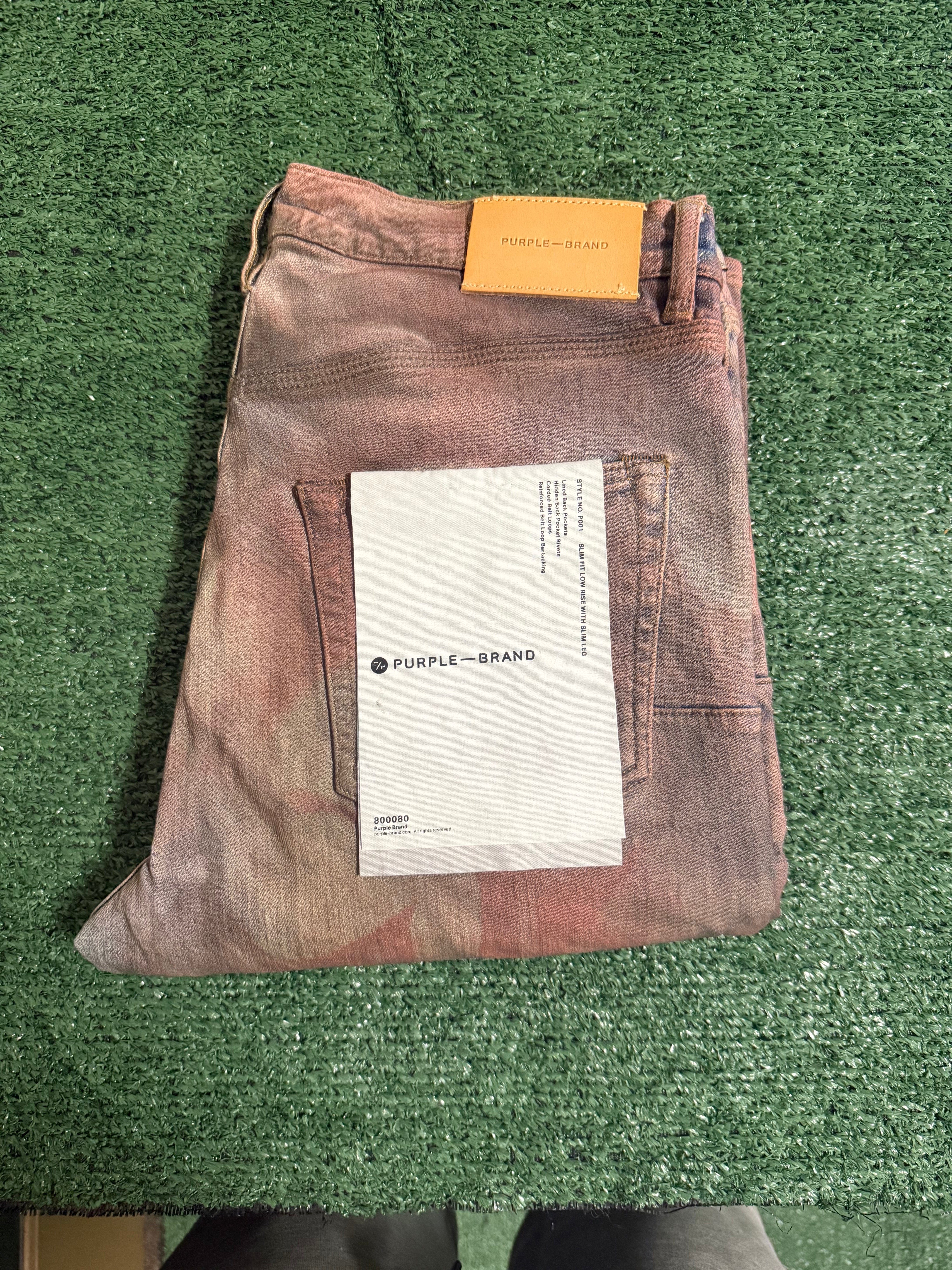 PURPLE RED DYE JEAN P001