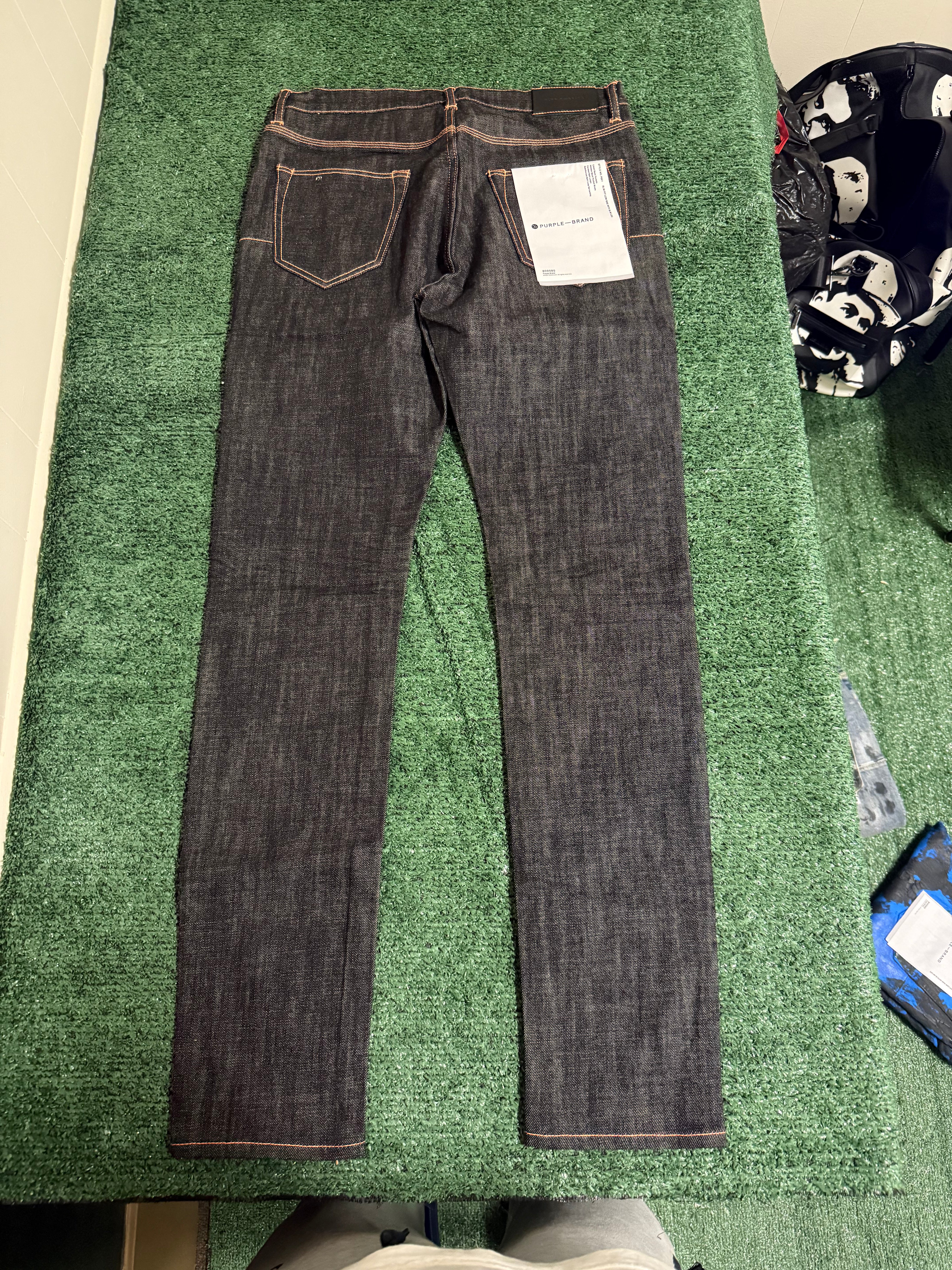 PURPLE ORANGE LINING DENIM P001